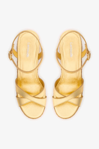 Bianca Espadrille Sandal Gold Leather