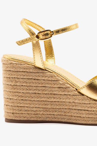 Bianca Espadrille Sandal Gold Leather