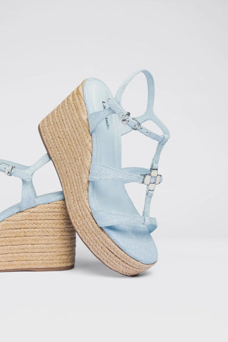 Hana Espadrille Sandal Maya Denim Sandal Larroudé