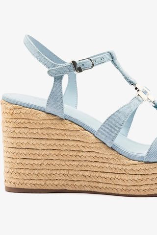 Hana Espadrille Sandal Maya Denim Sandal Larroudé