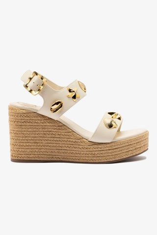 Madison Hi Espadrille In Ivory Saffiano