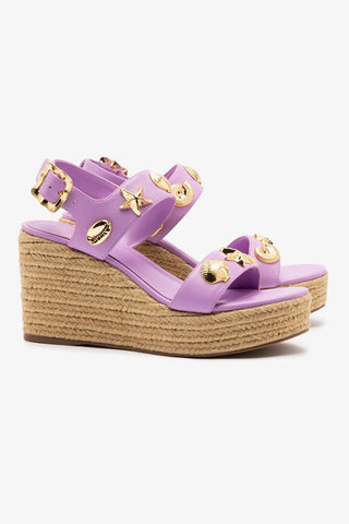 Madison Espadrille In Lilac Leather