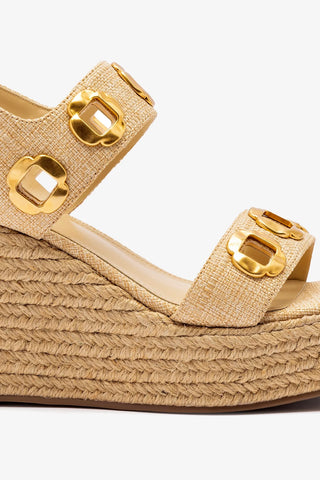 Milan Espadrille In Beige Raffia