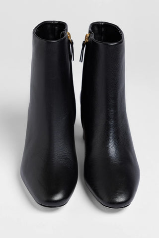Gloria Boot Black Leather Boot Larroudé