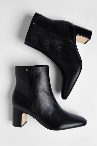 Gloria Boot Black Leather Boot Larroudé