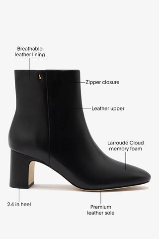 Gloria Boot Black Leather Boot Larroudé