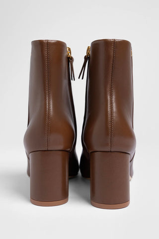 Gloria Boot Burnt Umber Leather Boot Larroudé