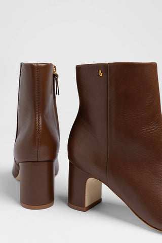 Gloria Boot Burnt Umber Leather Boot Larroudé