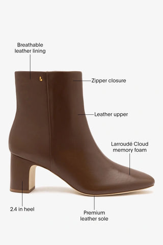 Gloria Boot Burnt Umber Leather Boot Larroudé