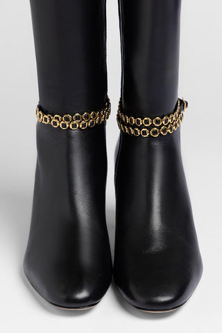 Milanina Hi Boot Black Leather Boot Larroudé