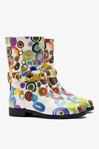 Larroudé x Libertine Milan Flat Bootie In JH Gouache