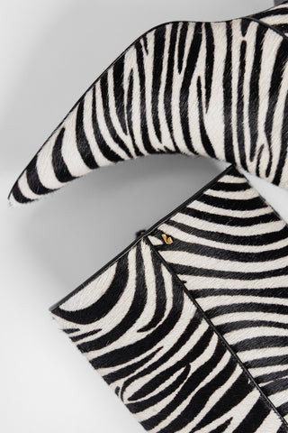 Georgia Boot Zebra Hair Leather Boot Larroudé