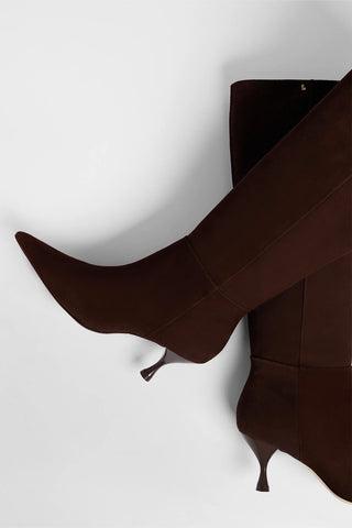 Georgia Boot Brown Suede Boot Larroudé