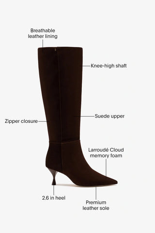 Georgia Boot Brown Suede Boot Larroudé