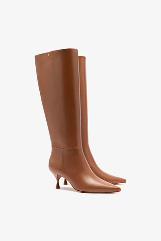 Georgia Boot In Caramel Leather Boot Larroudé