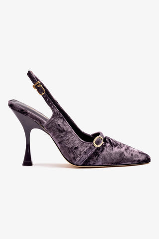 Ines Hi Pump In Purple Velvet