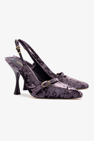 Ines Hi Pump In Purple Velvet