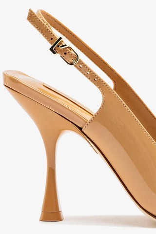 Ines Hi Pump in Tan Patent Leather