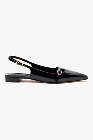 Ines Flat In Black Patent Leather