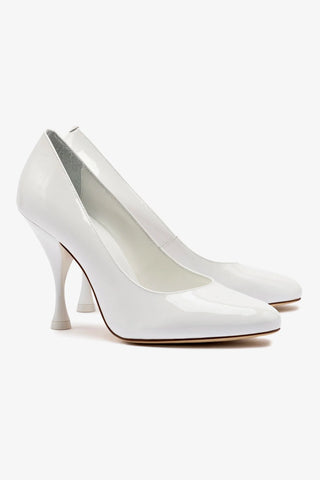 Michelle Pump In White Patent Leather