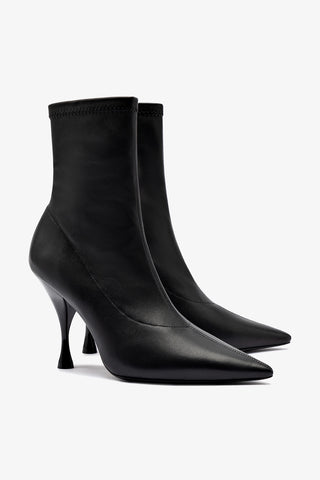 Mini Georgia Boot In Black Stretch Leather