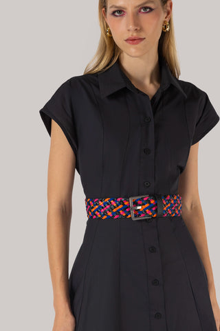 Larroudé x Jonathan Cohen: Braided Belt Multicolor Leather Clothing Larroudé x Jonathan Cohen