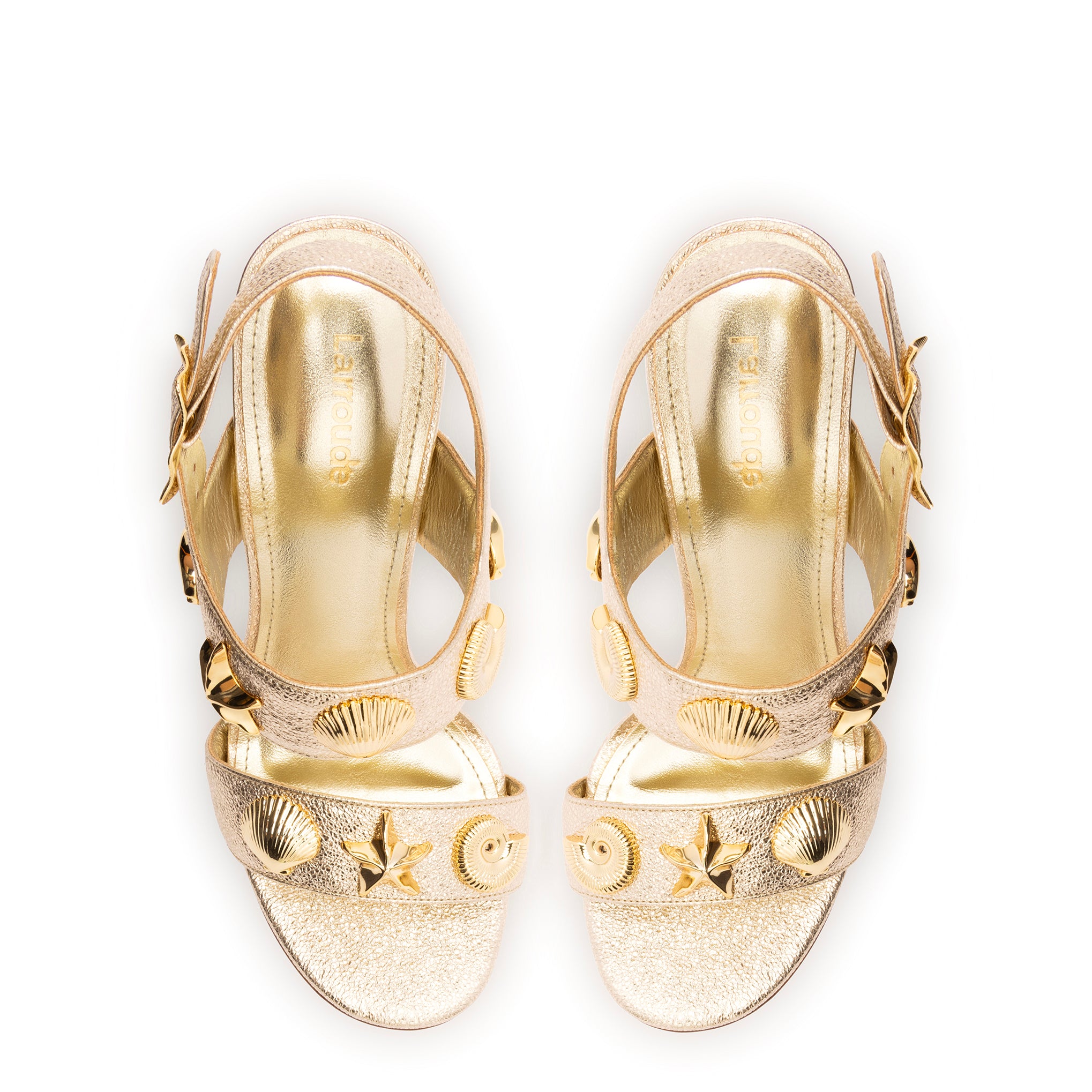 Madison Sandal In Gold Metallic Leather
