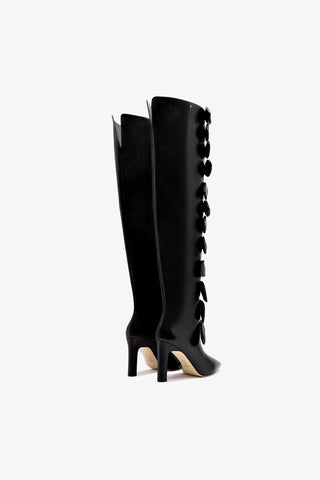 Larroudé for Jonathan Cohen: Tie Boot In Black Leather