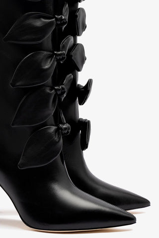 Larroudé for Jonathan Cohen: Tie Boot In Black Leather