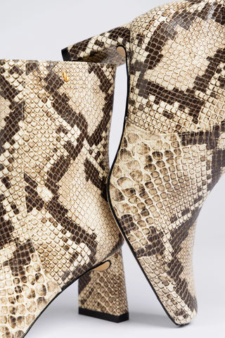 Alexis Boot Neutral Snake Leather Boot Larroudé