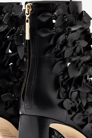 Larroude x Jonathan Cohen Alexis Bootie In Black Leather