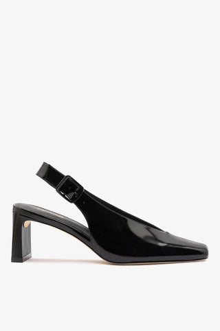 Katie Pump Black Patent Leather — Larroudé