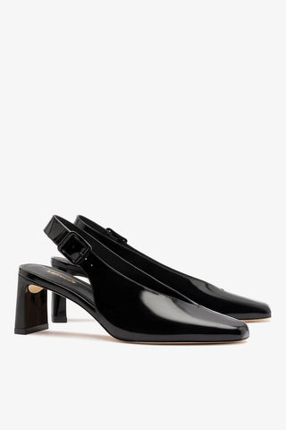 Katie Pump Black Patent Leather — Larroudé