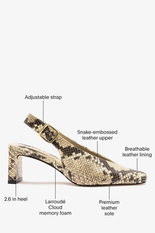Katie Pump Neutral Snake Leather