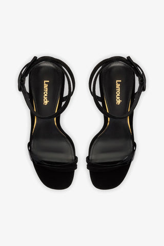 Vesper Sandal In Black Suede