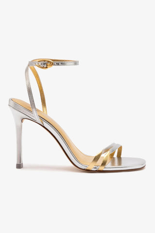 Vesper Sandal In Silver Metallic Leather