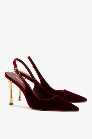 Kaitlan Pump In Wine Velvet