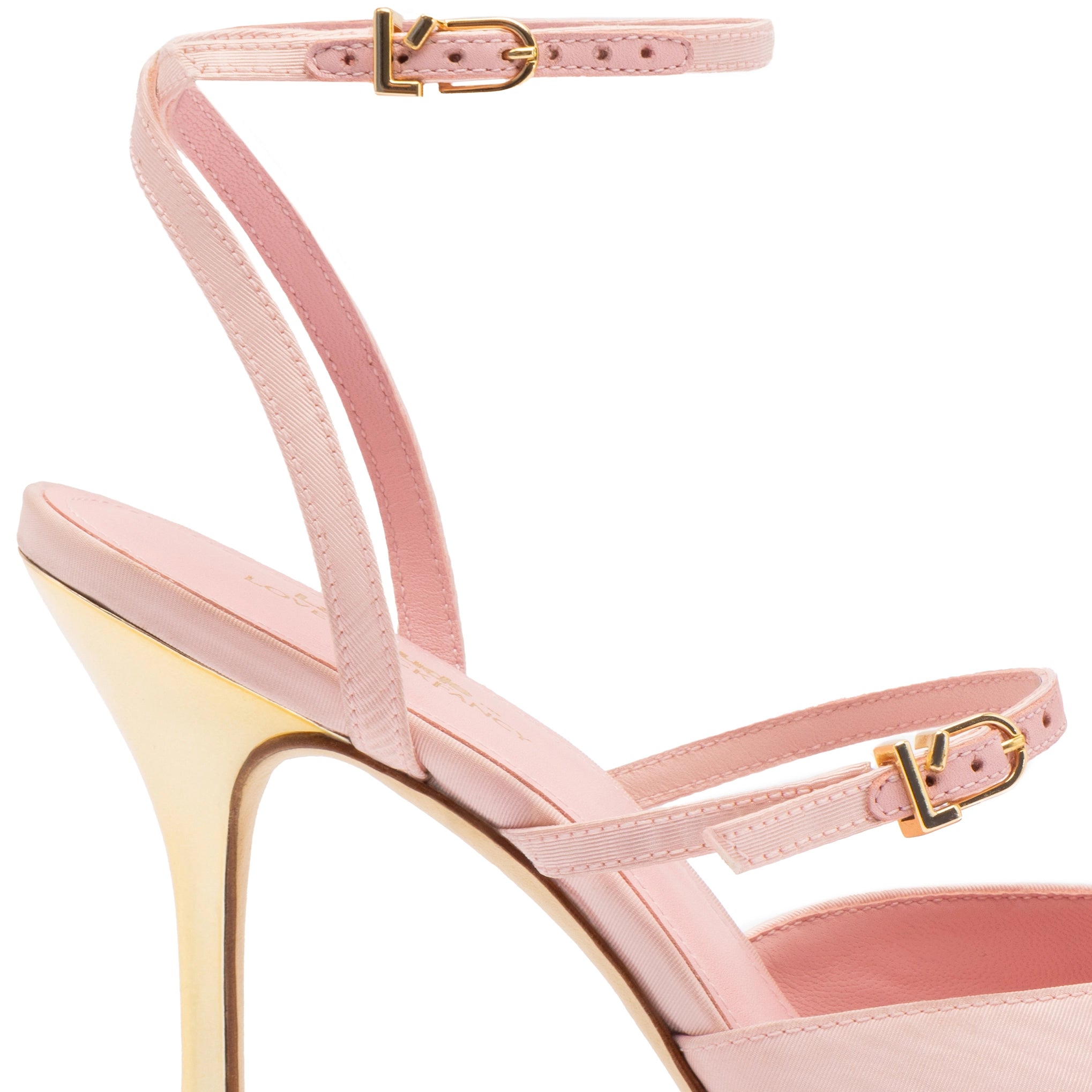 Larroudé for LoveShackFancy Kris Pump In Pink Fabric