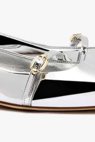 Irene Flat In Silver Specchio