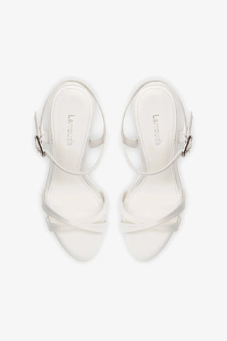 Angelina Sandal In White Satin