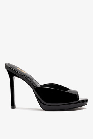 Jasmine Platform Mule Black Patent Leather Mule Larroudé