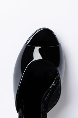 Jasmine Platform Mule Black Patent Leather Mule Larroudé