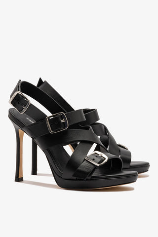 Patti Sandal In Black Leather