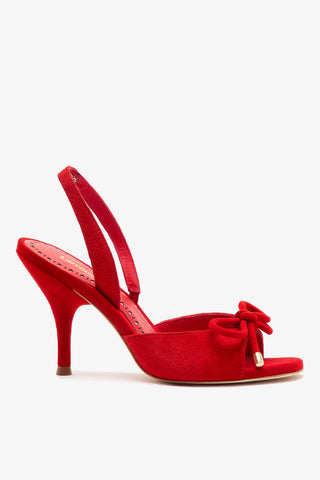 Lady Sandal In Scarlet Suede