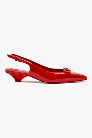 Franca Pump In Scarlet Patent Leather