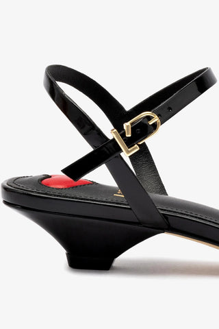 Charlotte Sandal In Black Patent Leather