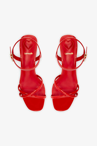 Charlotte Sandal In Scarlet Patent Leather