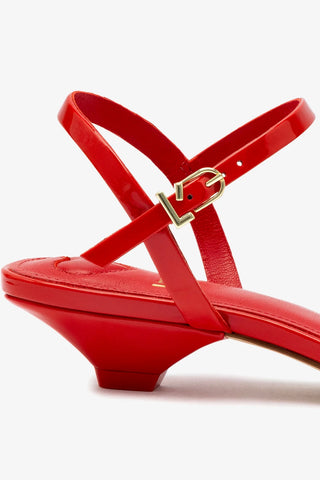 Charlotte Sandal In Scarlet Patent Leather