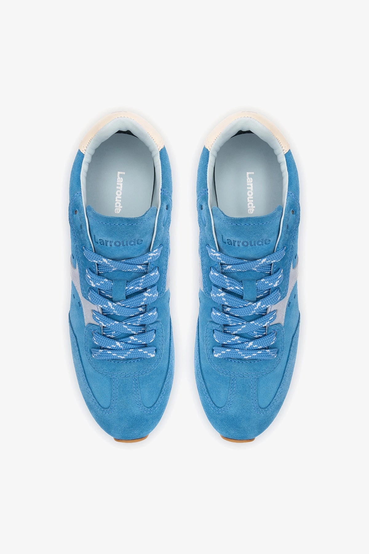 Stella Sneaker In Azure Suede - Sneakers - Larroudé – Larroude