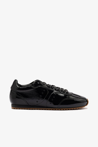 Stella Sneaker In Black Patent Leather